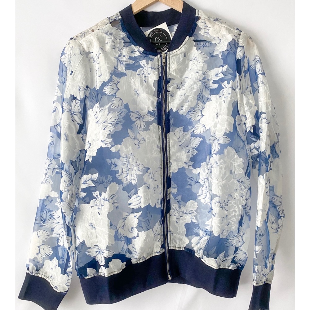 Floral bomber jacket